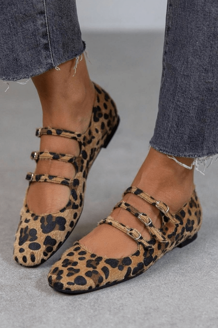 Angela - Pantofi cu imprimeu leopard