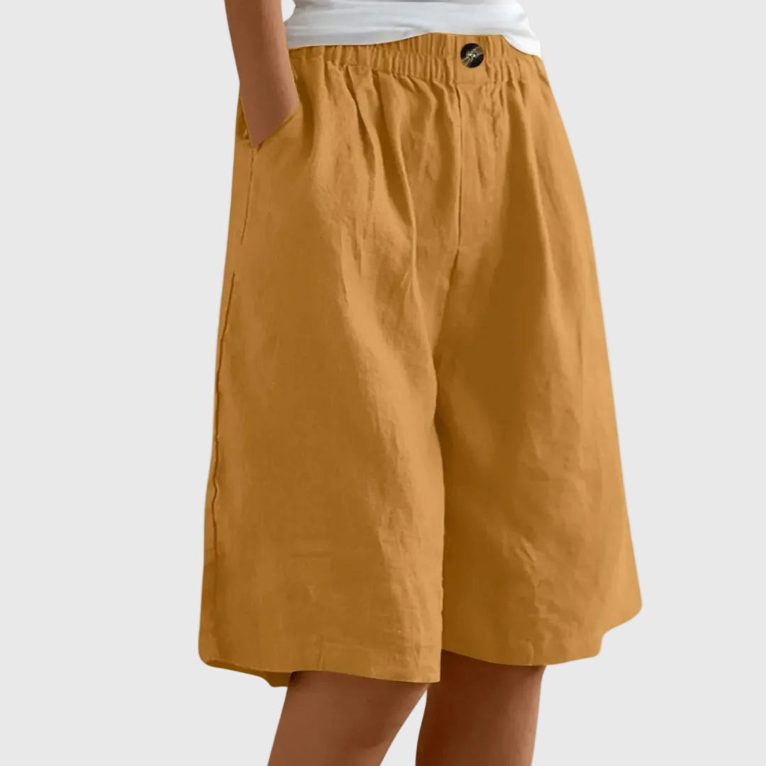 Claudia | Pantaloni scurți largi cu talie elastică