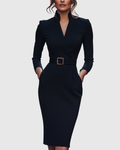 Felicia – Rochie Midi Tip Creion cu Curea
