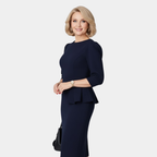 Ecaterina – Rochie Midi cu Volan la Talie