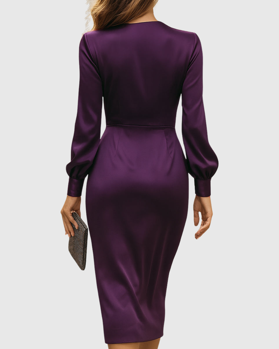 Marilena – Rochie Midi Satinată Petrecută