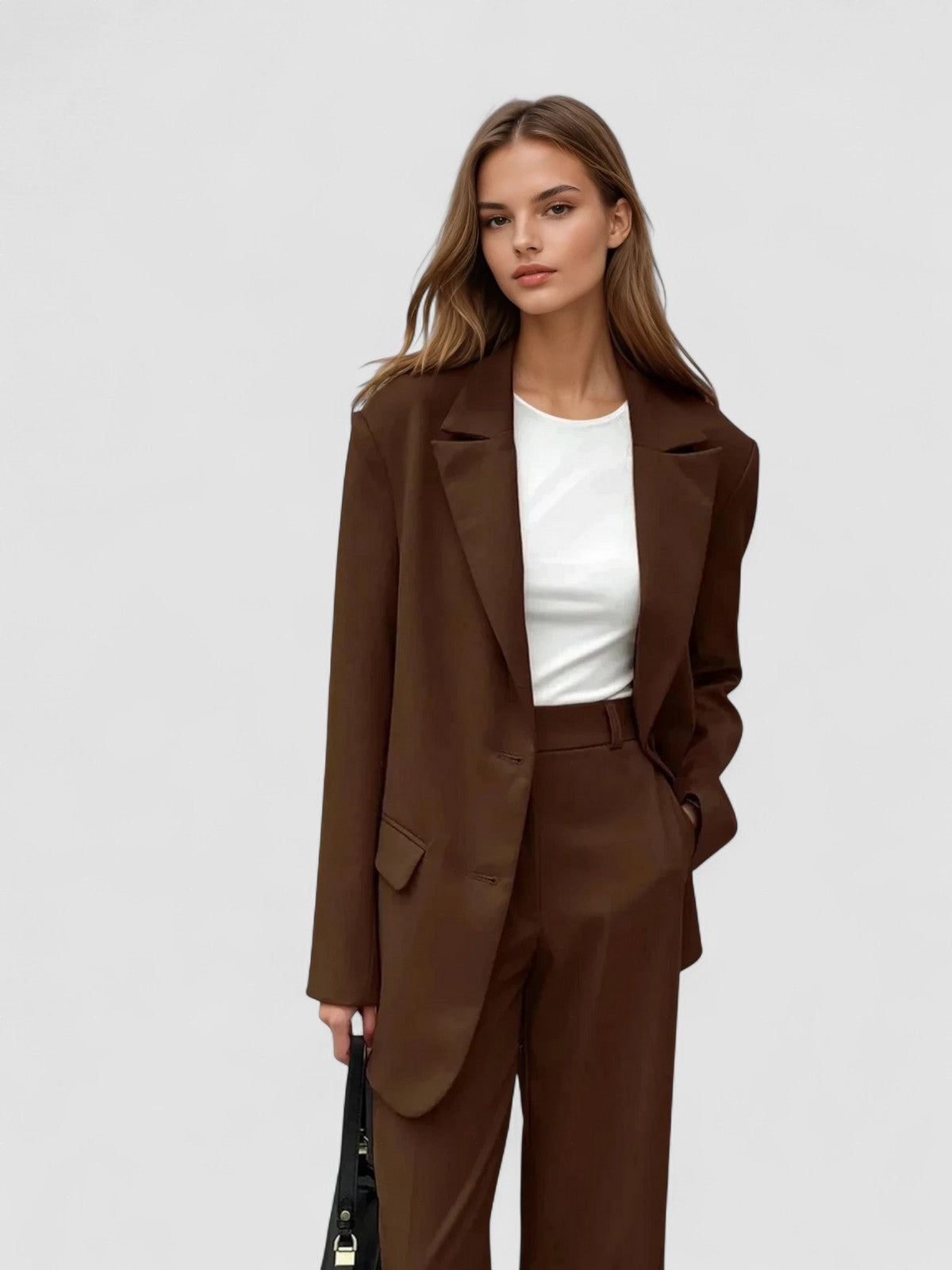 Daniela – Sacou Vintage și Pantaloni Coordonati
