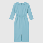 Iolanda – Rochie Midi Creion cu Decolteu Drapat