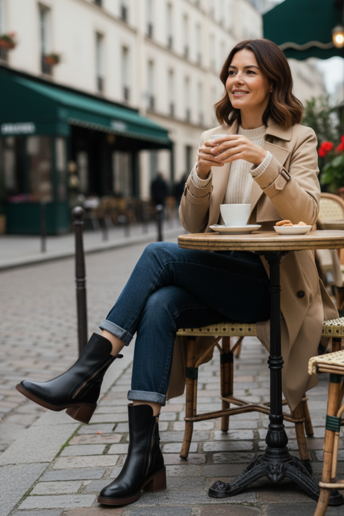 Valorine | Botine elegante din piele ecologică cu toc confortabil