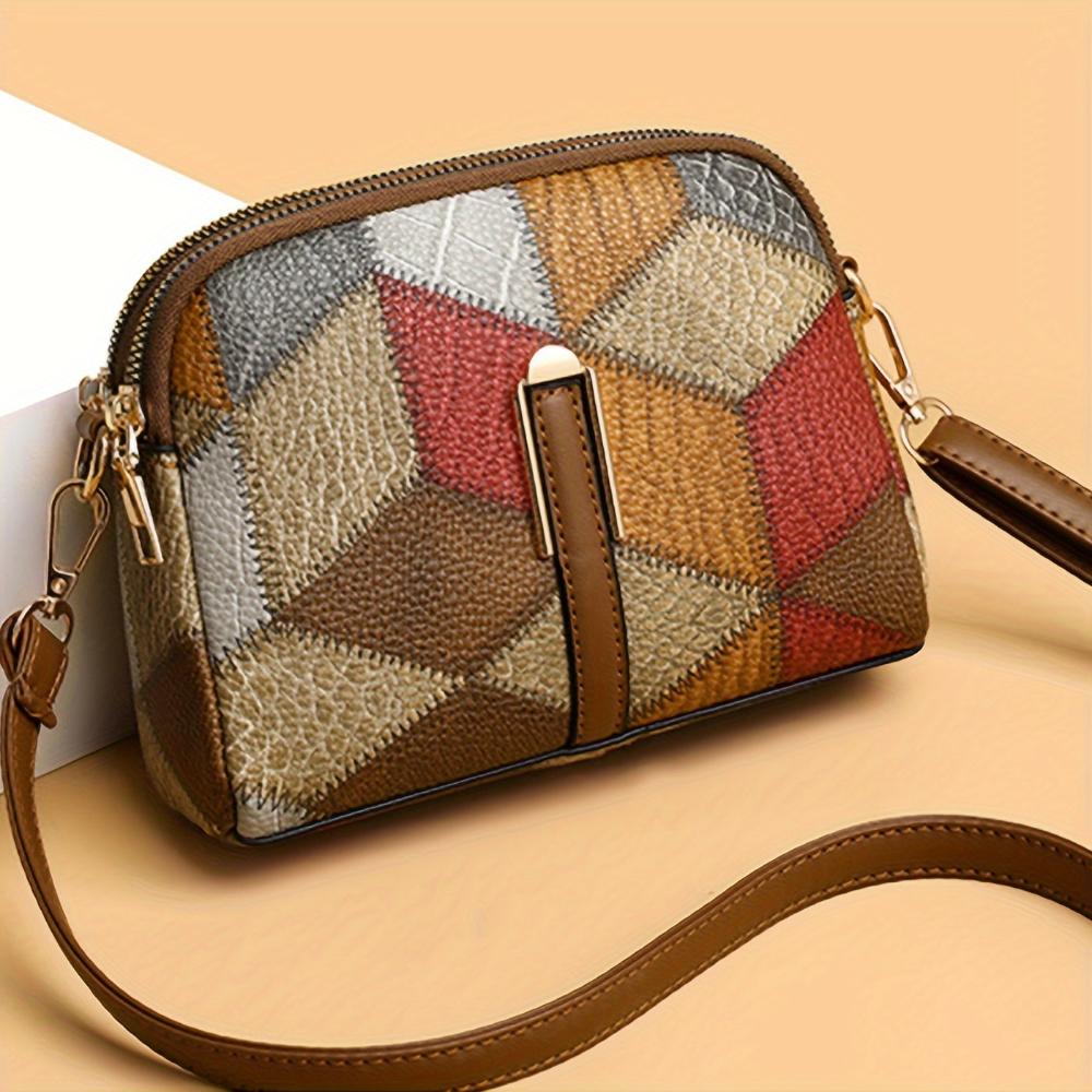Clio — Mini Geantă Crossbody Patchwork