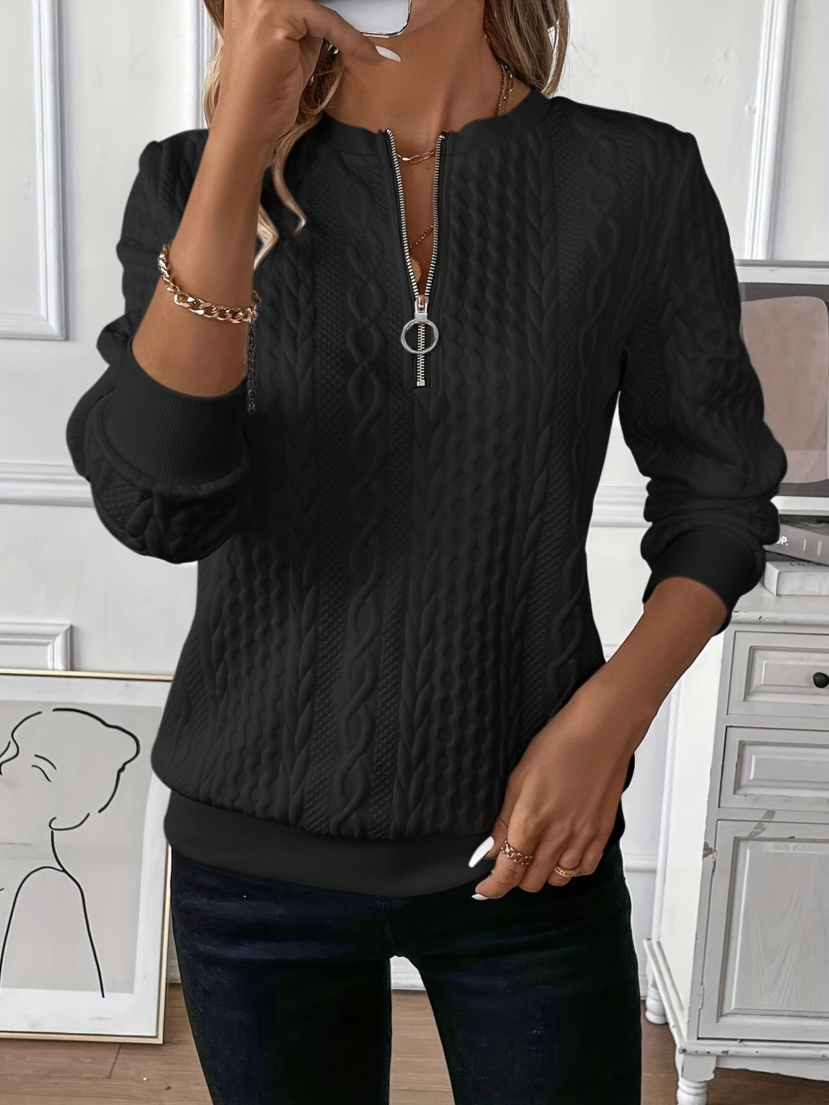 Flavia – Pulover Chic Tricotat