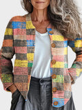 Marta | Cardigan caroiat multicolor