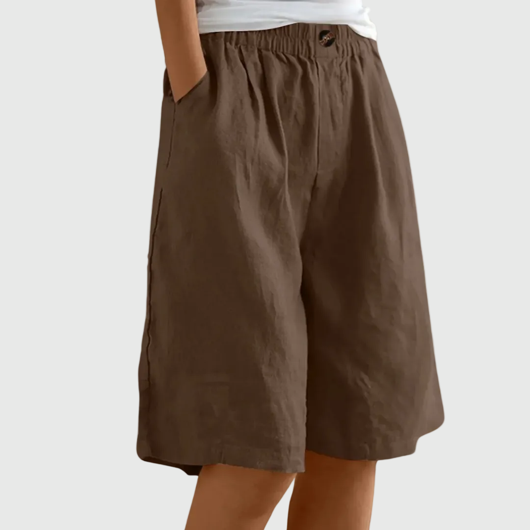 Claudia | Pantaloni scurți largi cu talie elastică