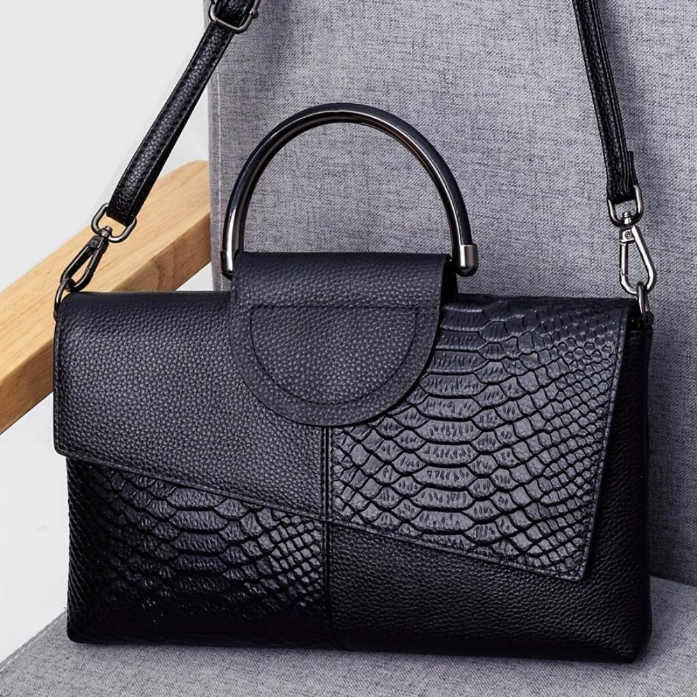 Carmen — Geantă cu Model de Crocodil Opulent