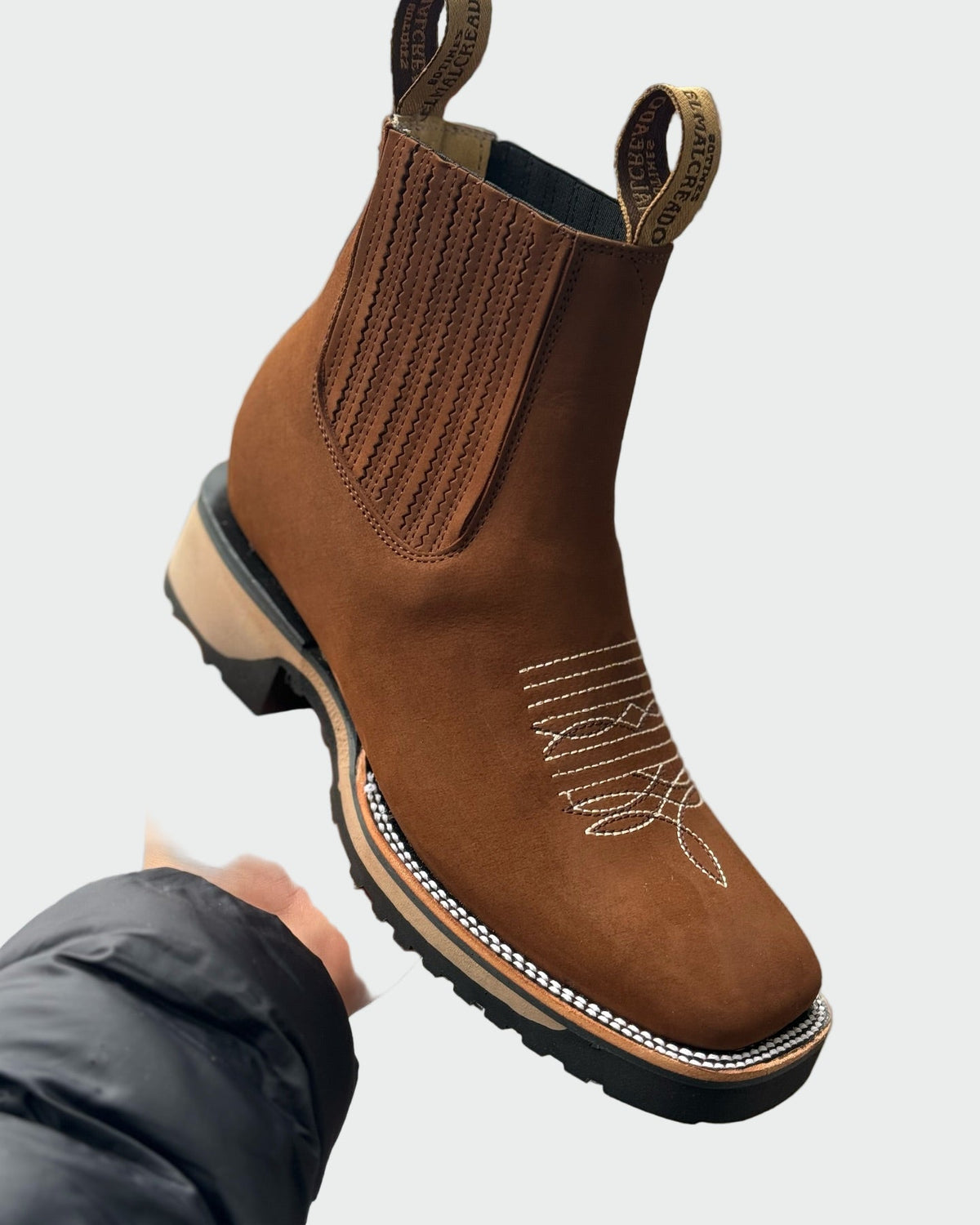 Ankica - Botine din piele ecologică de cowboy