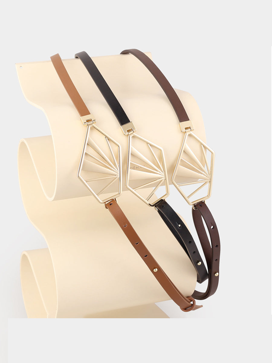 Adina – Curea minimalistă cu cataramă geometrică