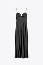 Gianina – Rochie Maxi din Satin cu Fluiditate Elegantă