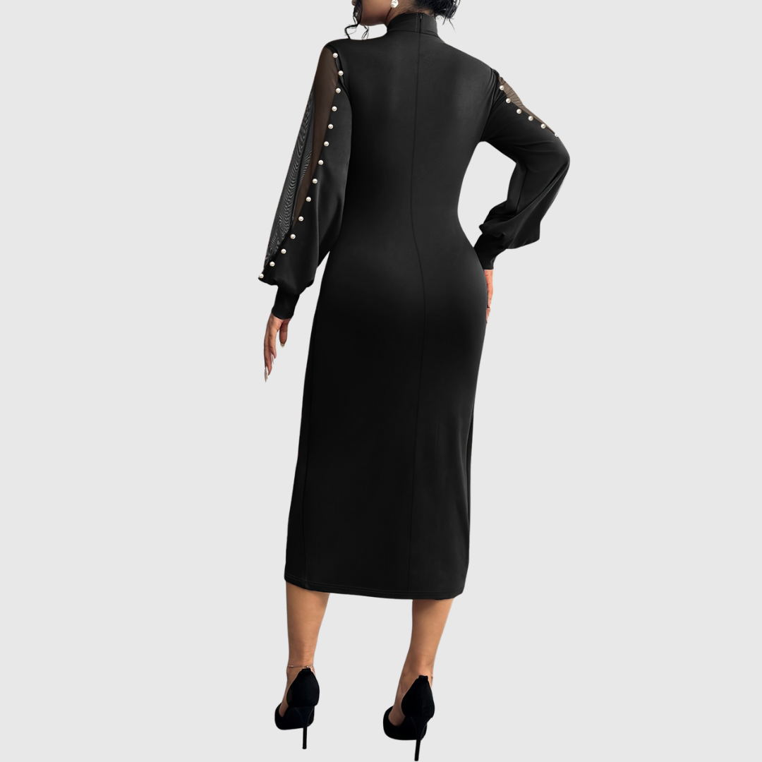 Smaranda – Rochie Lungă de Seară cu Detalii Decorative