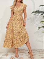 Mihaela – Rochie Florală cu Fante