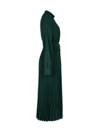 Elina – Rochie de Damă Elegantă Midi Plisată cu Mâneci Lungi