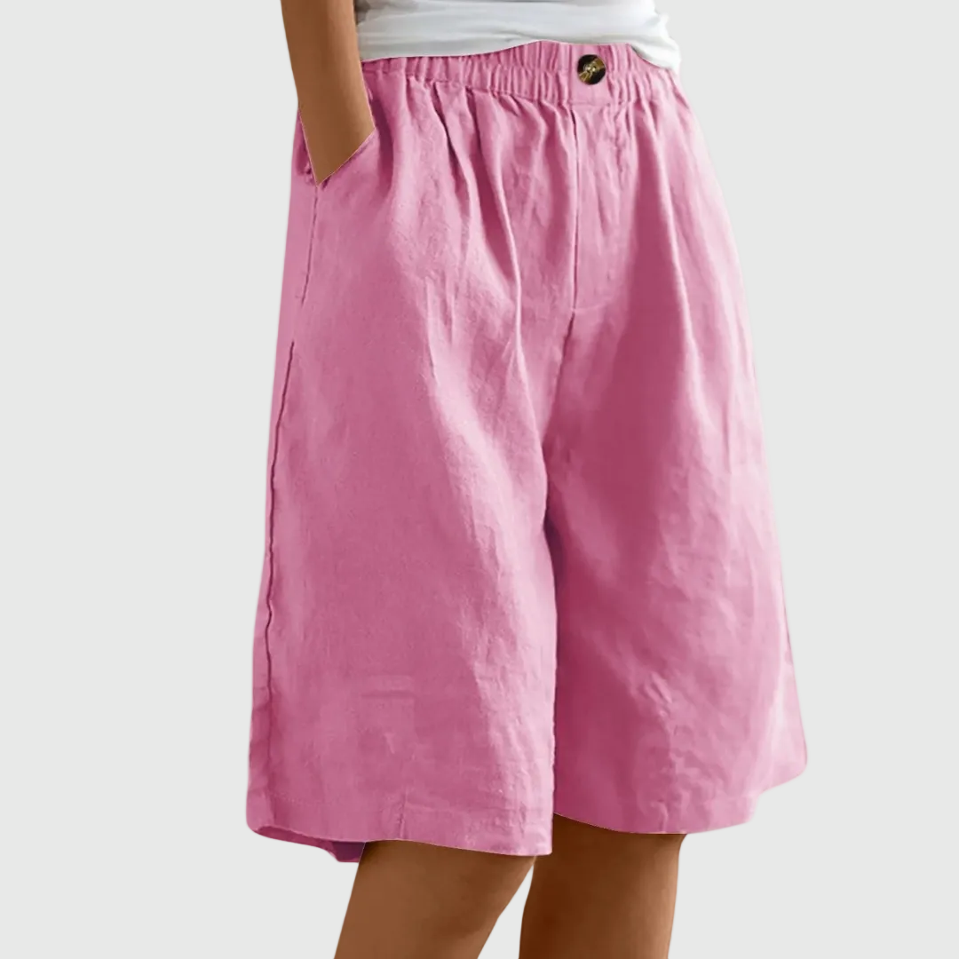 Claudia | Pantaloni scurți largi cu talie elastică