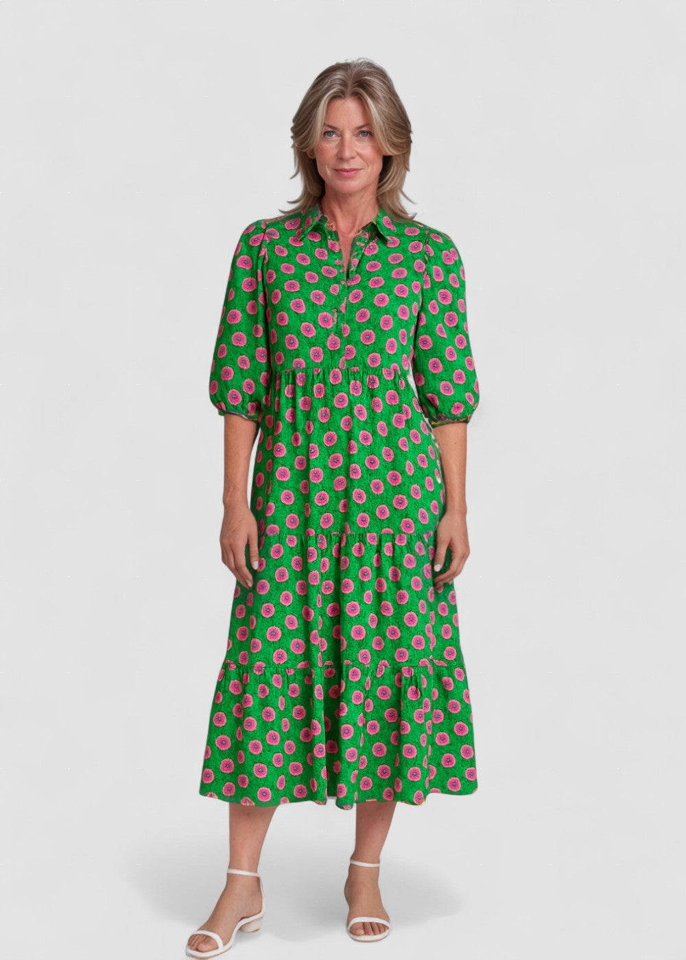 Mihaela – Rochie Vaporoasă cu Flori