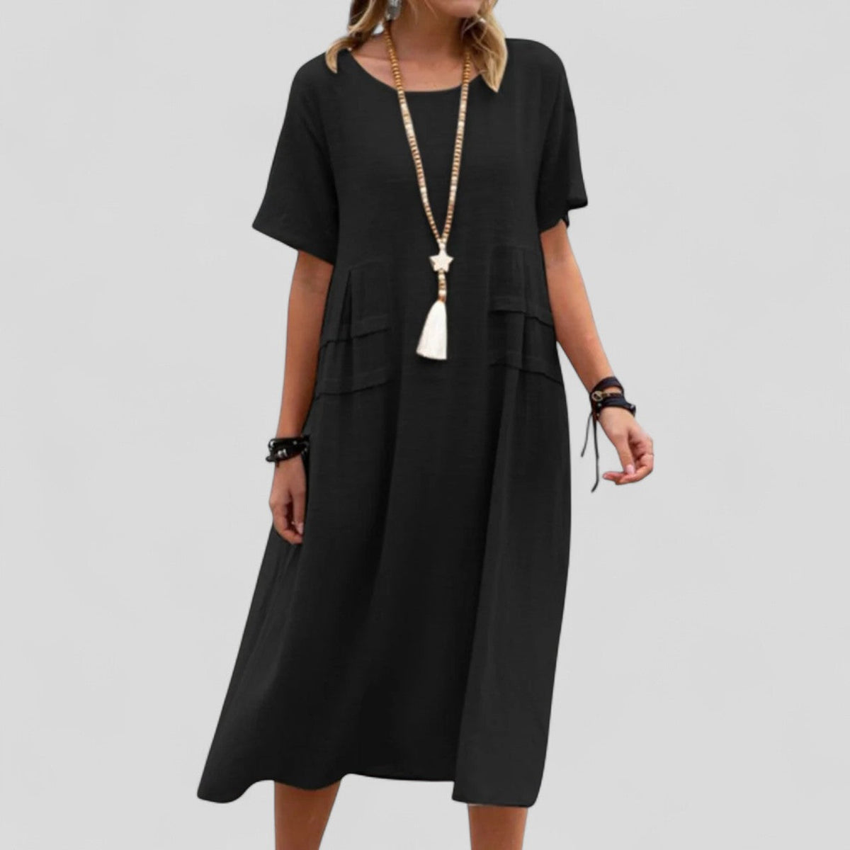 Mălina – Rochie Midi cu Buzunare