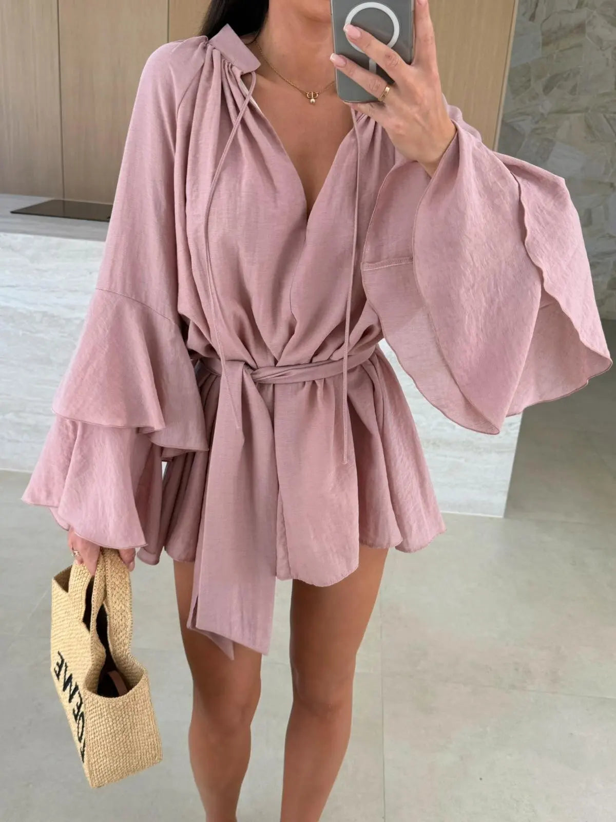 Dina – Rochie Cămașă cu Curea