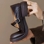 Giulia – Pantofi Vintage cu Design Brogue și Baretă