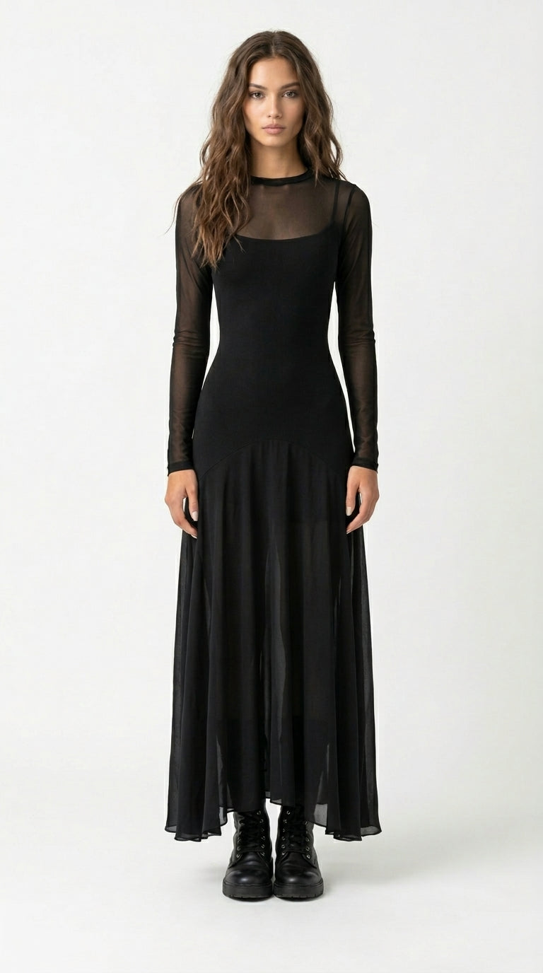 Inna – Rochie Lungă din Tul Eteric