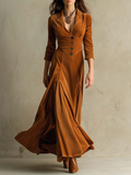 Veronica – Rochie din Catifea Tip Sacou, Stil Retro