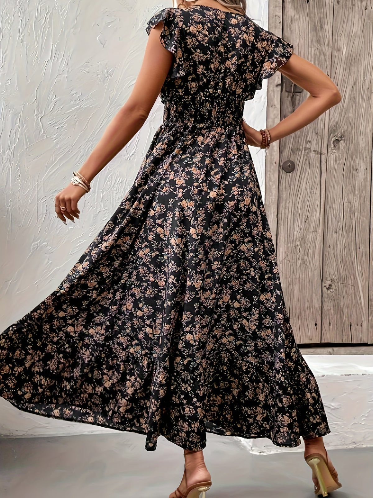 Mihaela – Rochie Florală cu Fante