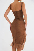 Ana-Maria – Rochie Midi cu Volane