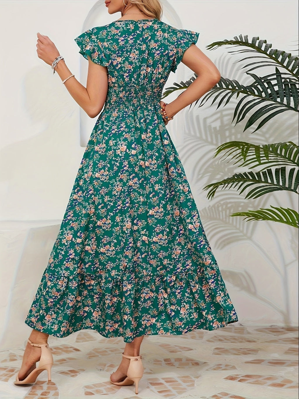 Mihaela – Rochie Florală cu Fante