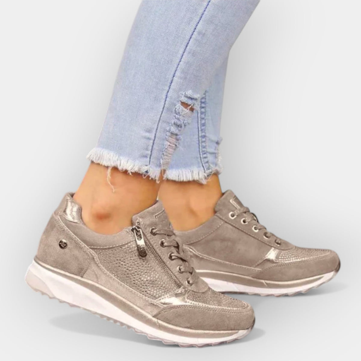 Adidași anatomici cu fermoar