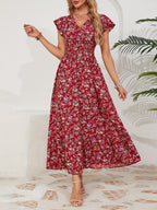 Mihaela – Rochie Florală cu Fante