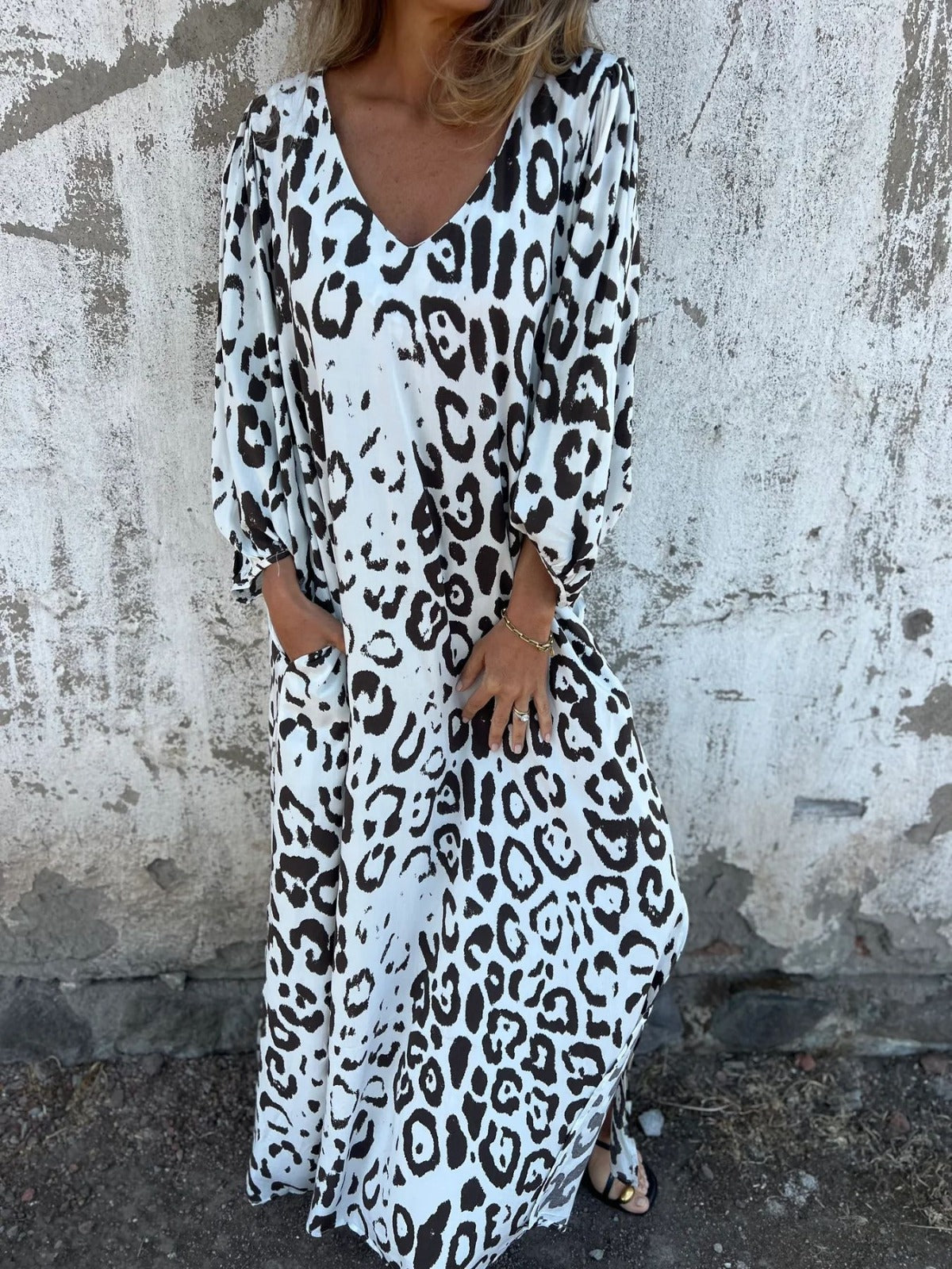 Flavia – Rochie lungă imprimată