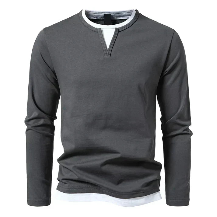 Alwin | Tricou cu mânecă lungă premium din bumbac pieptănat
