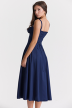 Vivienne – Rochie Midi cu Corset Romantic