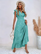 Mihaela – Rochie Florală cu Fante