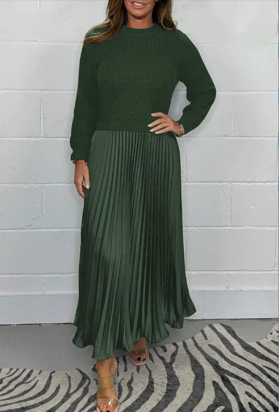Mădălina – Rochie Maxi Plisată