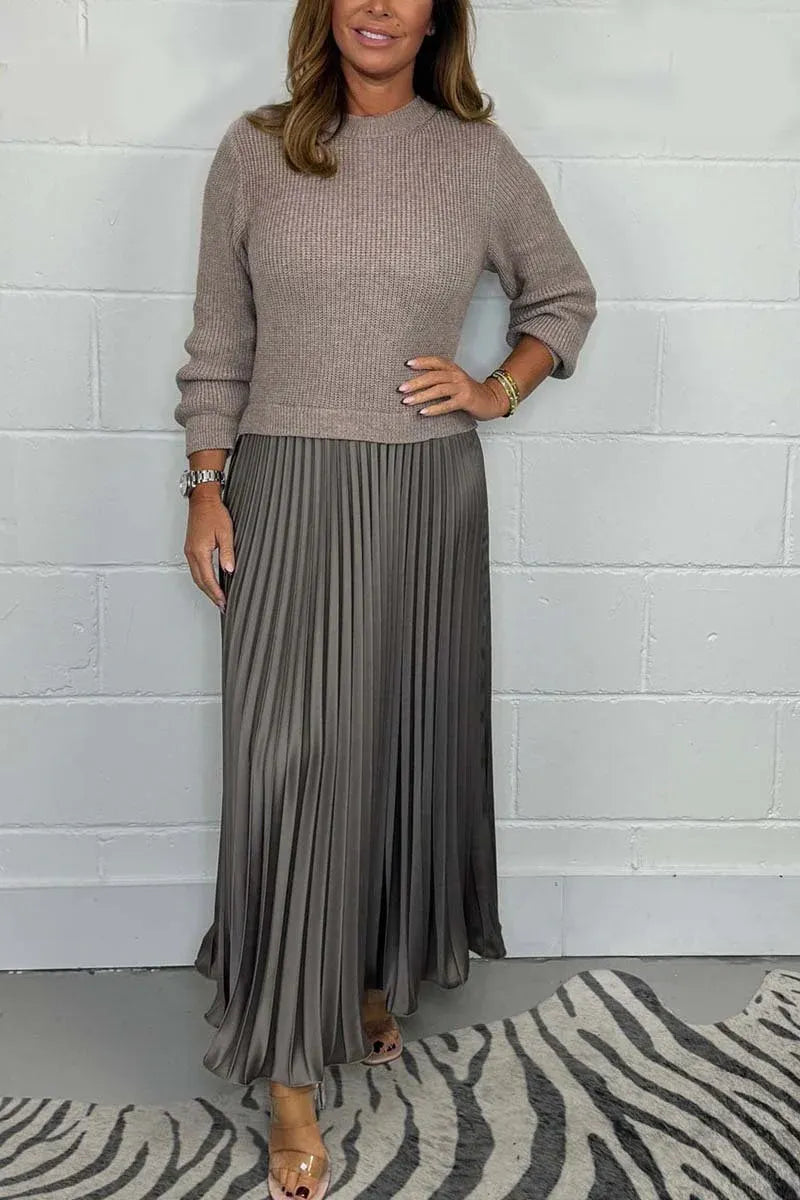 Mădălina – Rochie Maxi Plisată