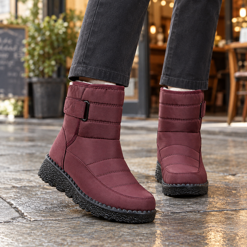Abate – Botine de Iarnă Impermeabile, cu Velcro și Căptușeală din Bumbac