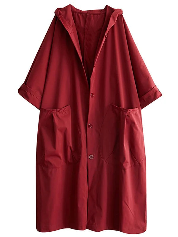 Margarida – Capă de Ploaie Lungă cu Glugă, Croială Oversize